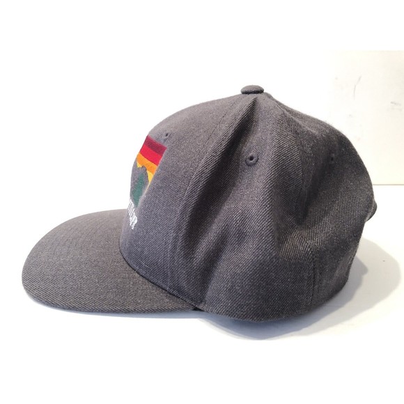 SKYLAKE YOSEMITE CAMP Wool Blend Snapback Hat Men's Yupoong The Classics Gray - Picture 2 of 8